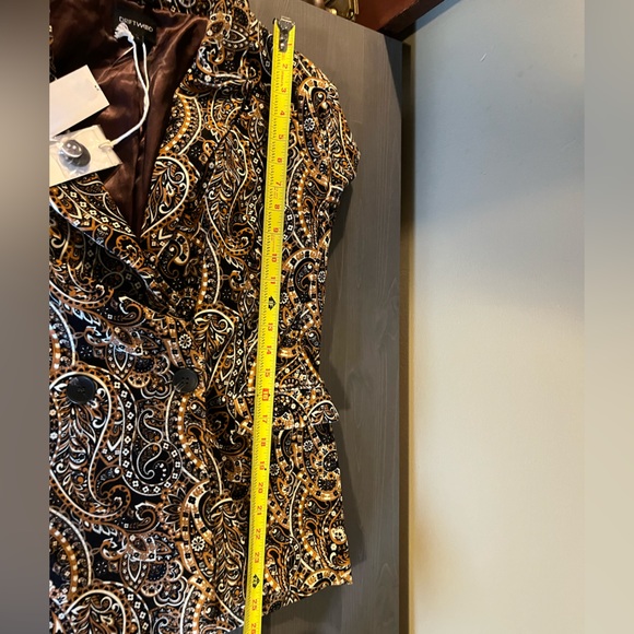 Driftwood Velvet Jacquard Paisley Blazer NEW - Picture 5 of 6